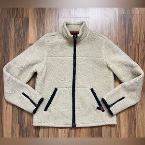 Abercrombie & Fitch cream sherpa fleece jacket